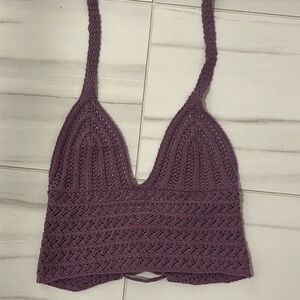 Small Purple Knit Tank Top